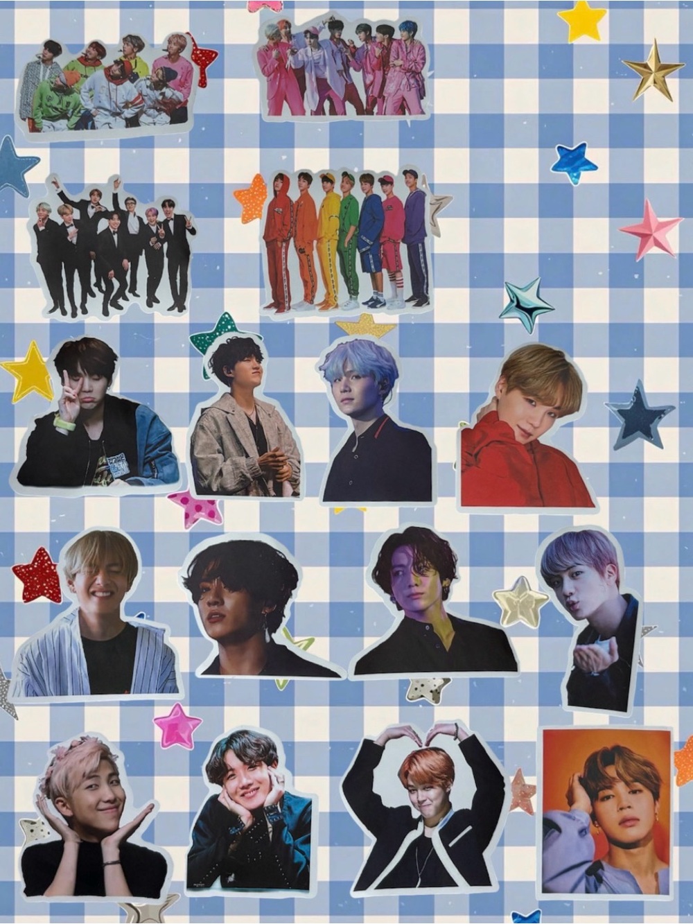 K-pop Idol Stickers — BTS Member cutouts